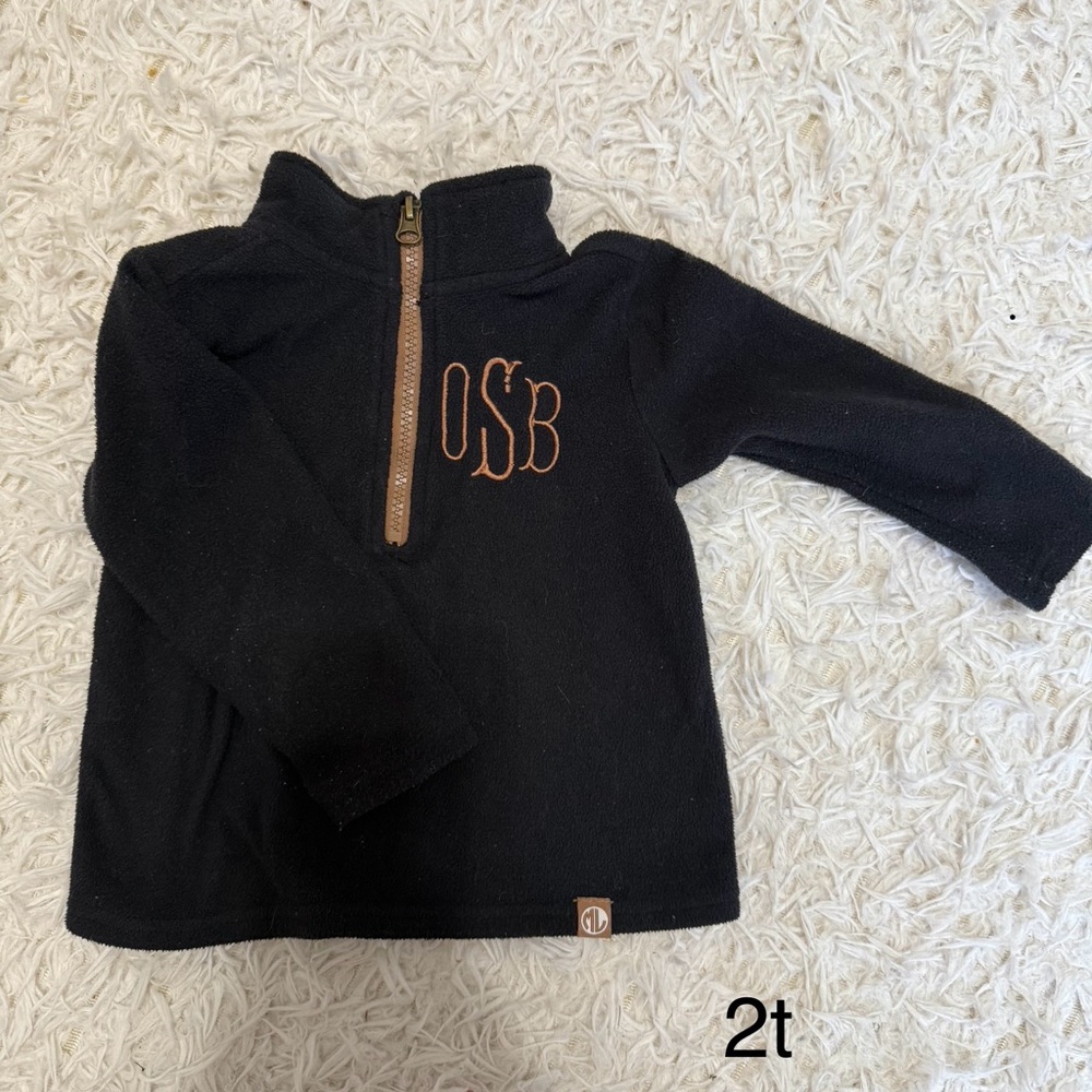 Black Kids Jacket with Brown Accents